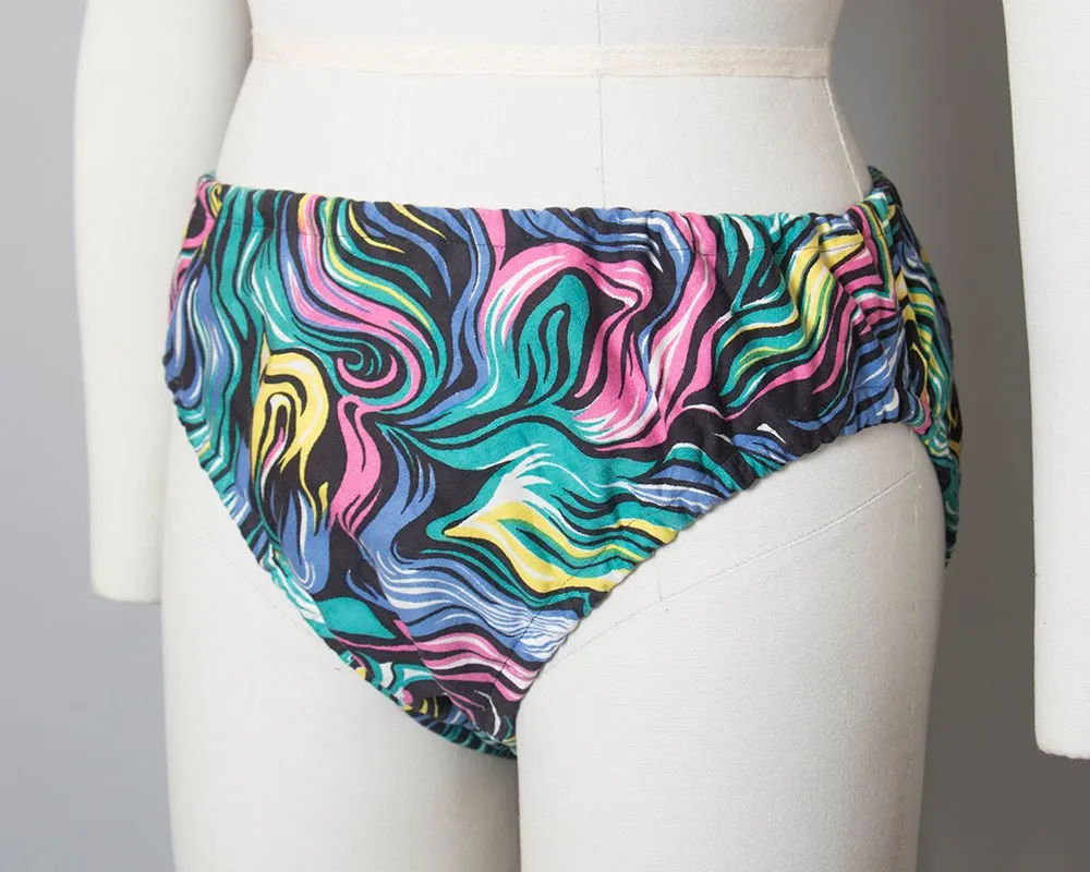 1950s Swirl Printed Convertible Bikini | small/medium