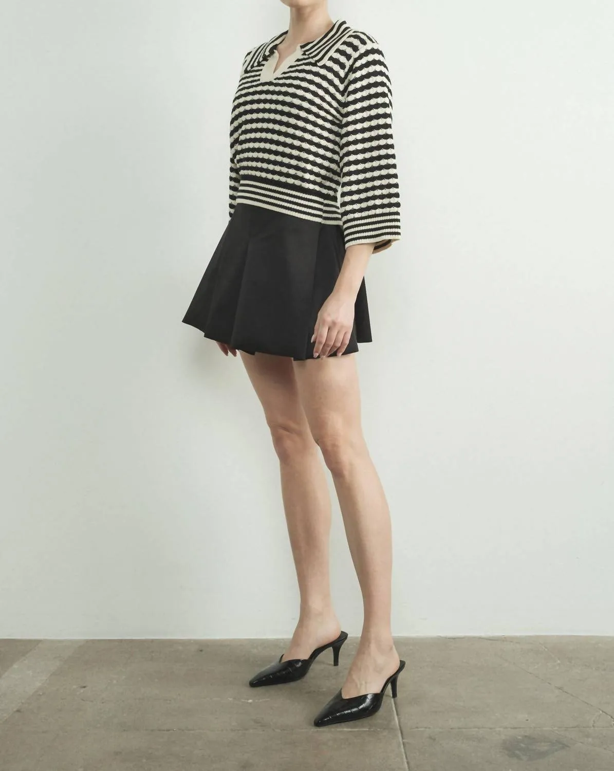 Aaron & Amber - Jacquard Stripe Sweater