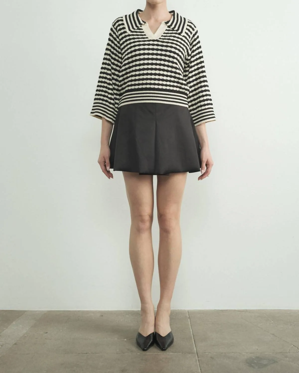 Aaron & Amber - Jacquard Stripe Sweater