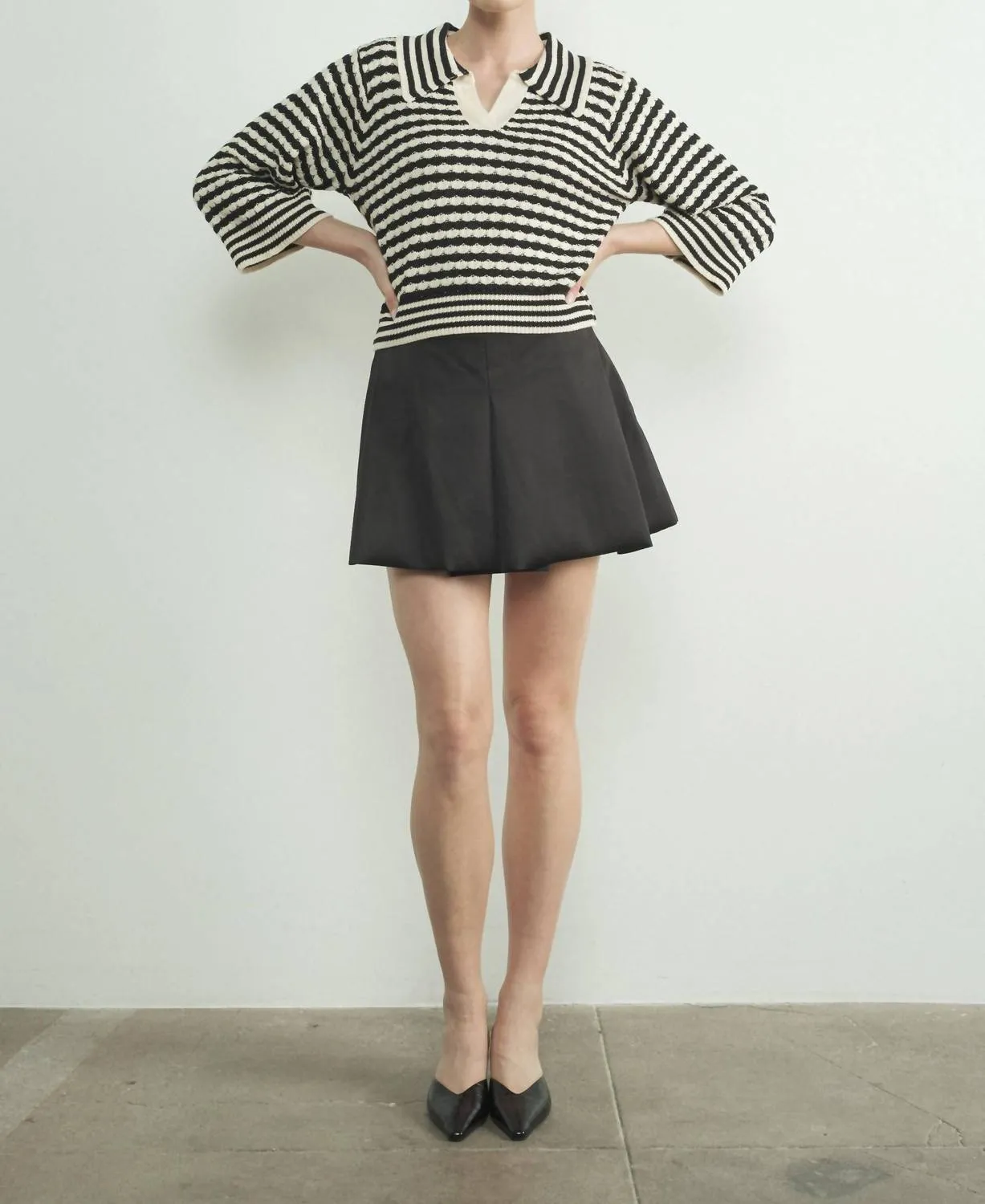 Aaron & Amber - Jacquard Stripe Sweater