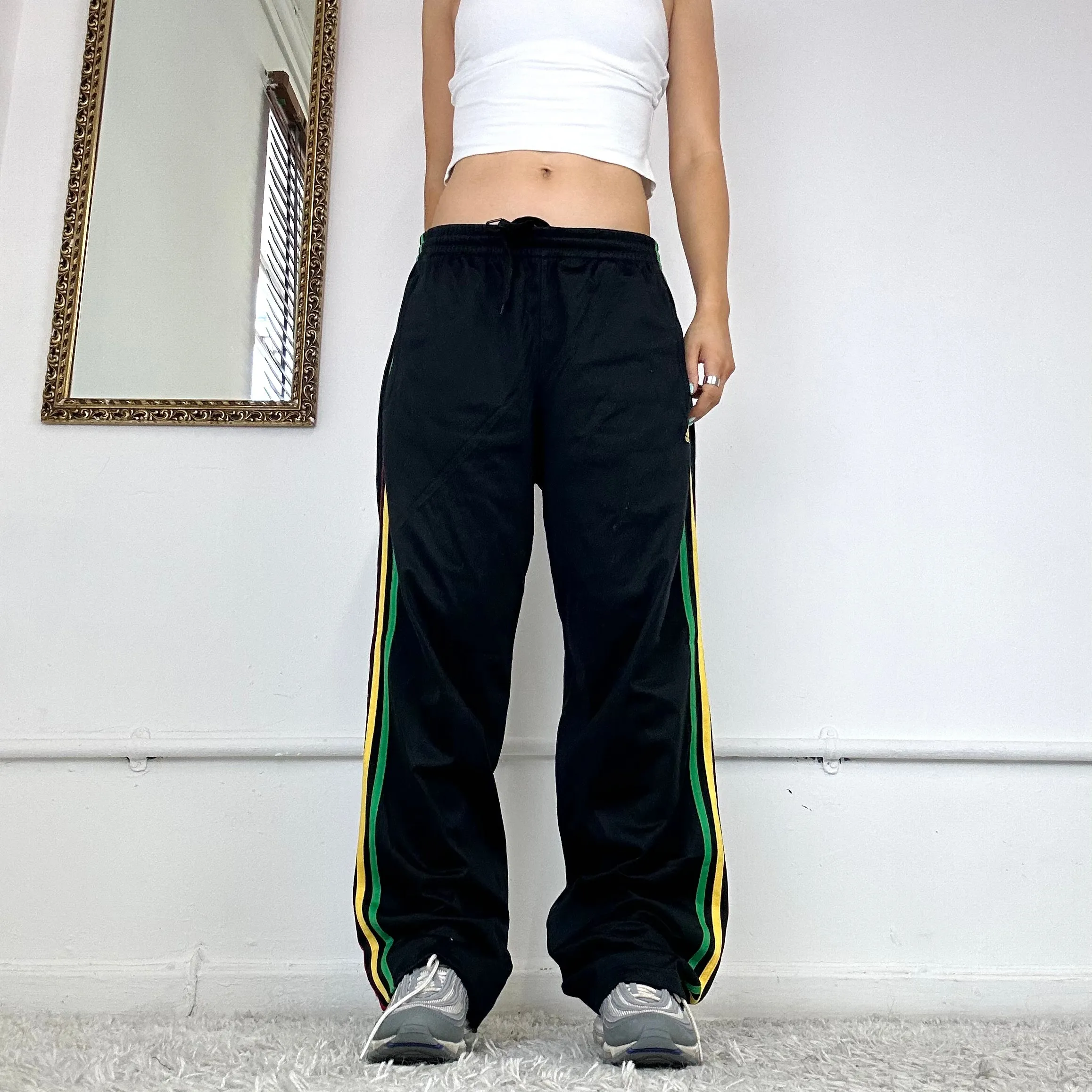 adidas rasta tracksuit bottoms