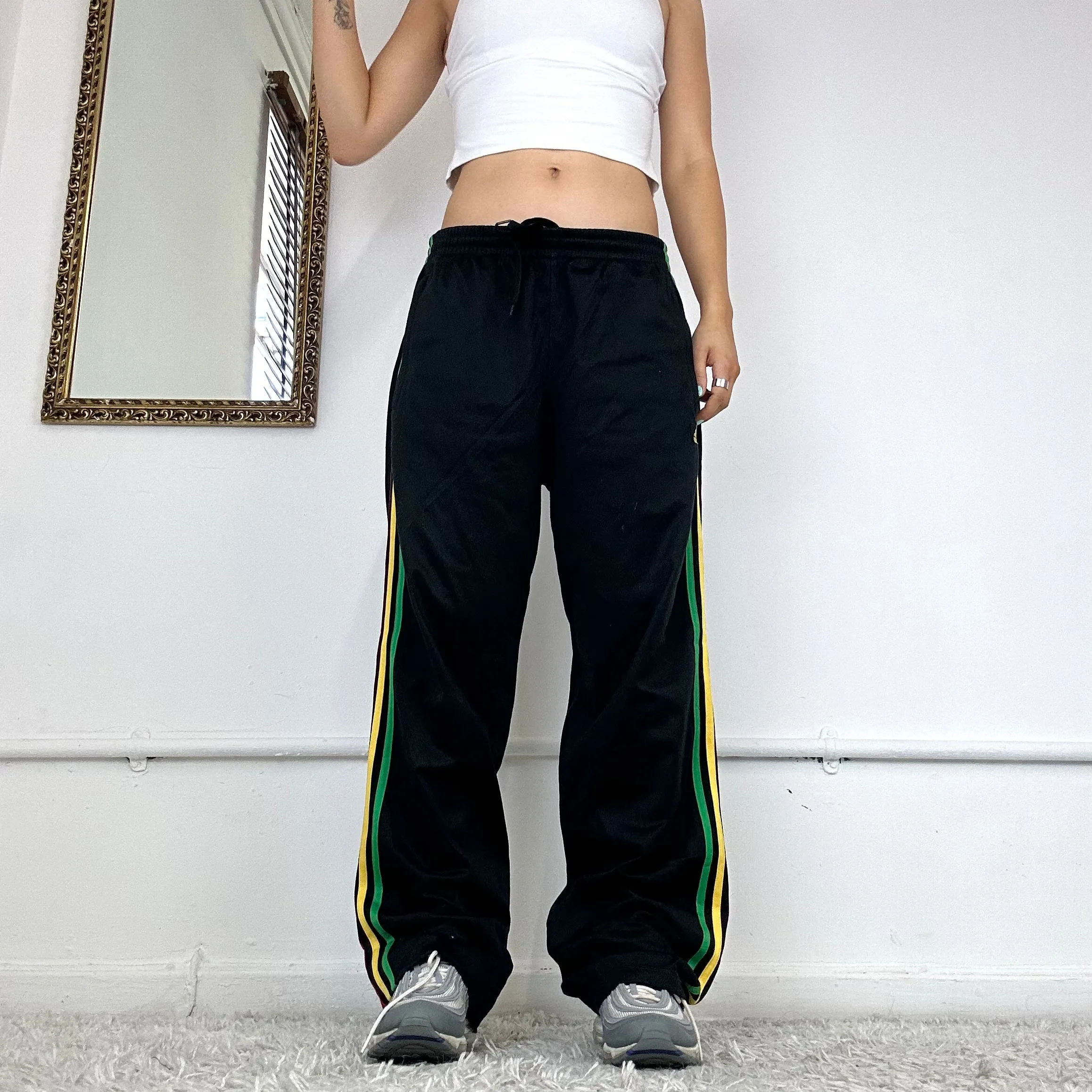 adidas rasta tracksuit bottoms
