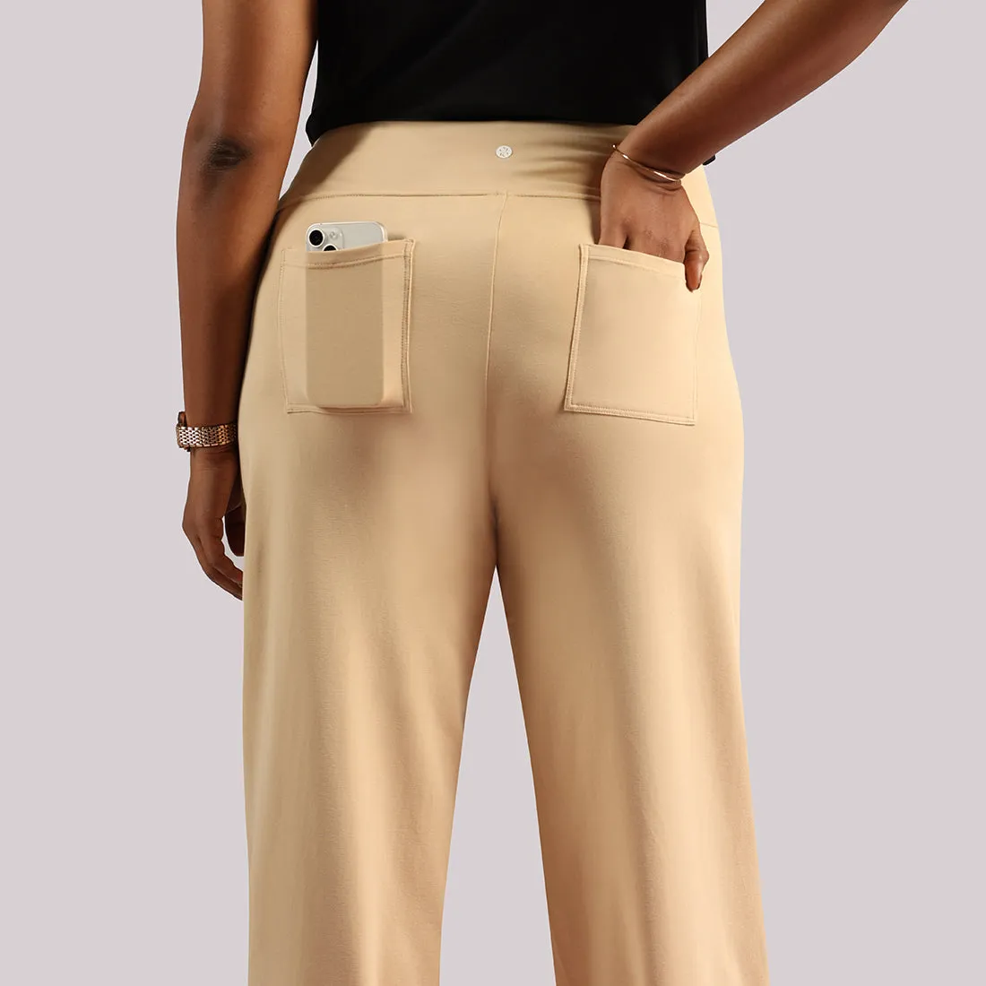 AM:PM Cotton Wide Legged Pants - Lite Tall