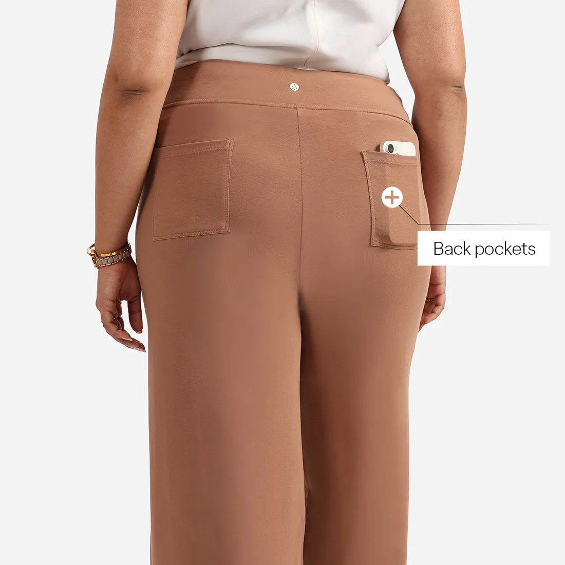 AM:PM Cotton Wide Legged Pants - Lite Tall