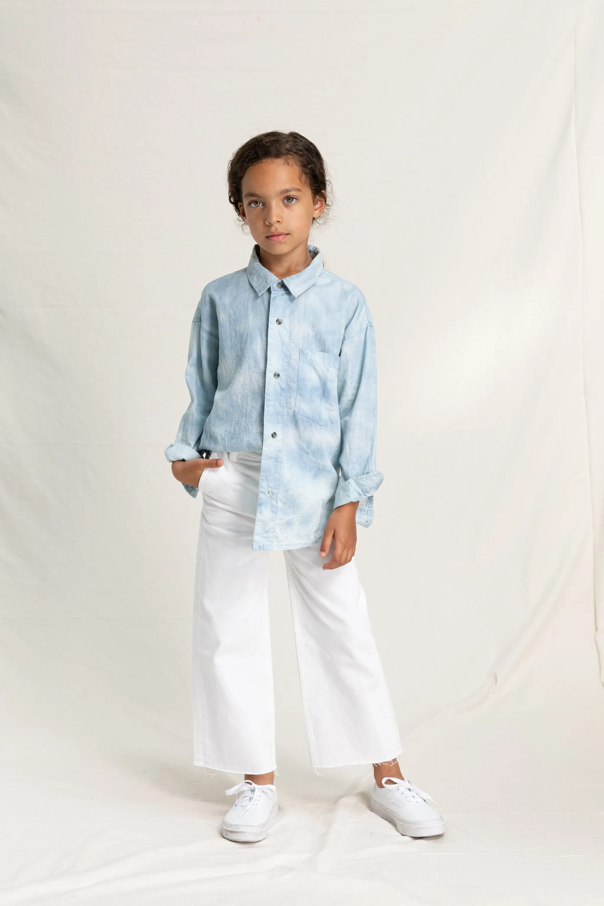 CHARLIE White - Loose Fit Cropped Jeans