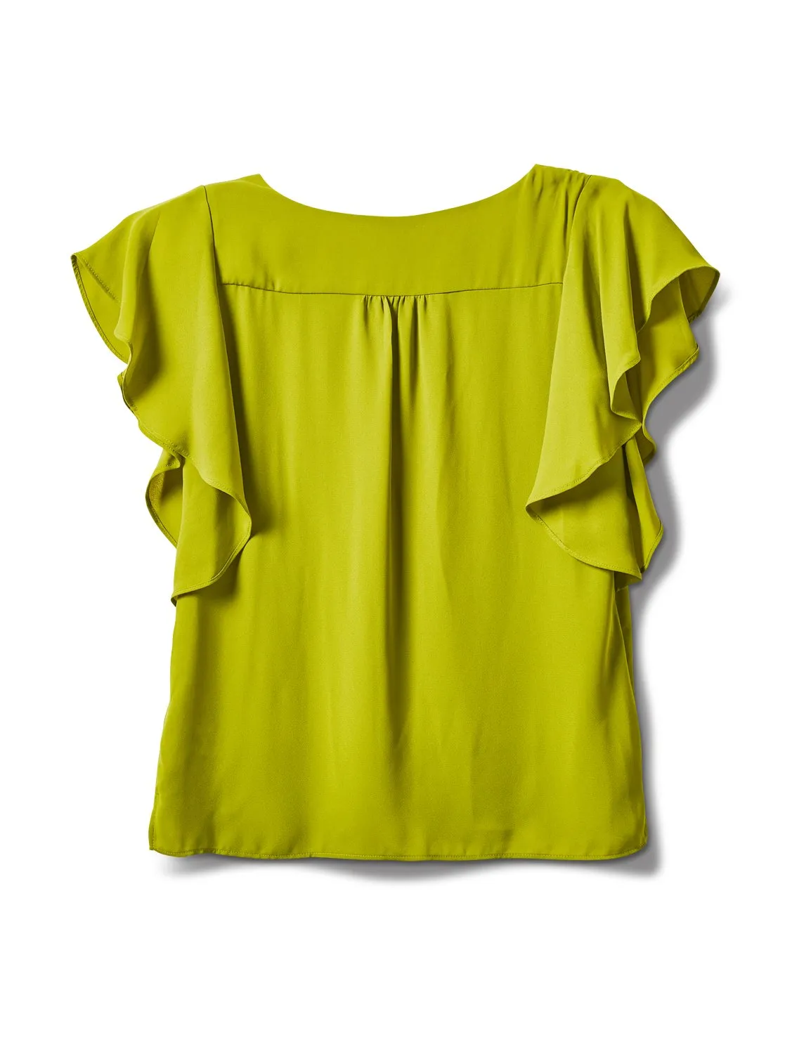 Crepe Flutter Sleeve Blouse