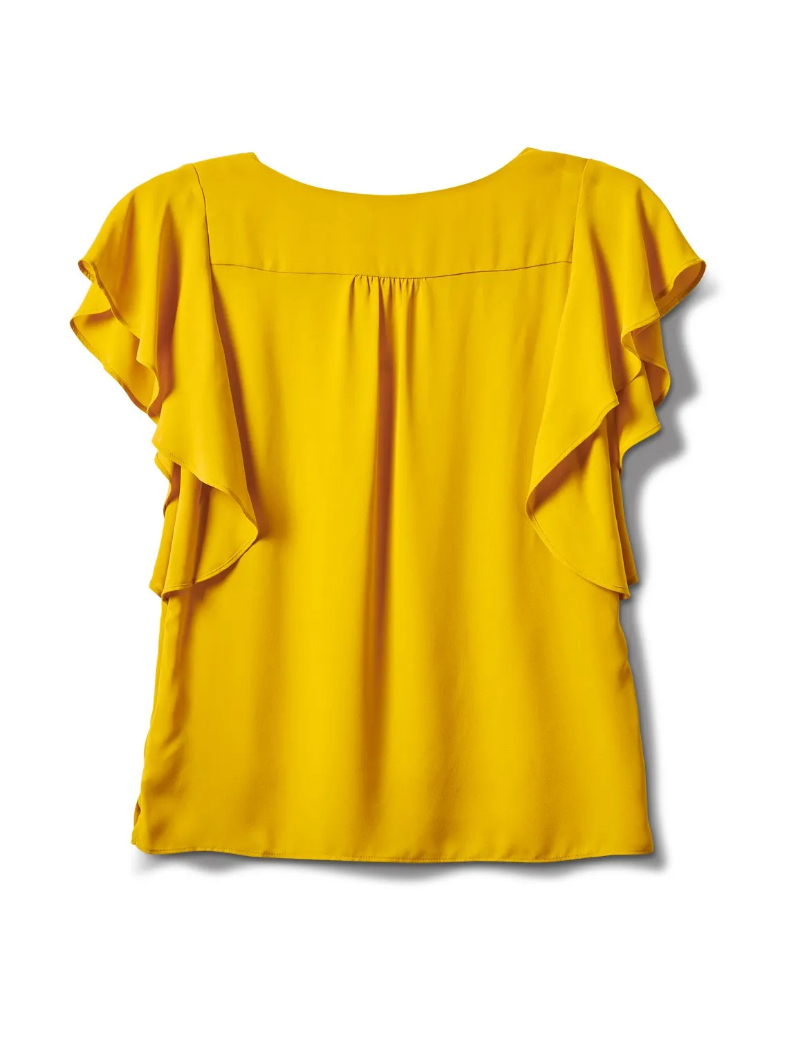 Crepe Flutter Sleeve Blouse