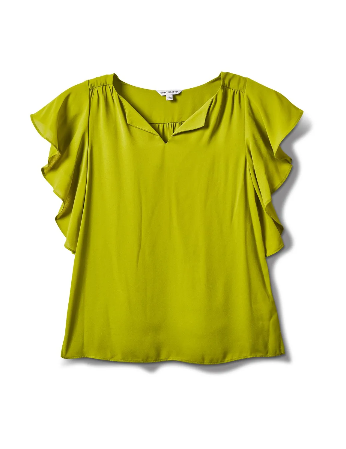 Crepe Flutter Sleeve Blouse