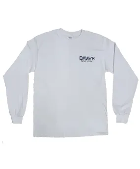 Dave’s New York Work Logo Long Sleeve T-Shirt - White