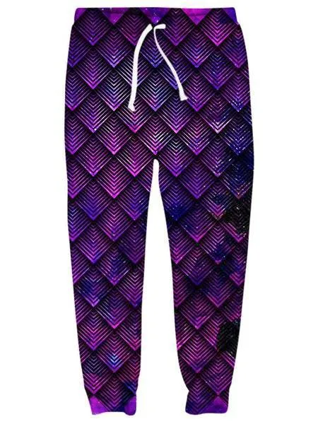Galactic Dragon Scale Purple Joggers