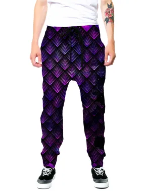 Galactic Dragon Scale Purple Joggers