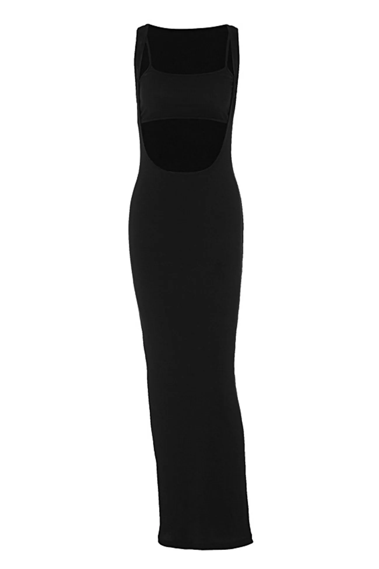 Solid Color Sleeveless Two-Way Midi Dress